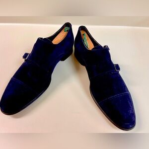To Boot New York double monk strap loafers size 11. Blue suede!